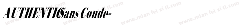 AUTHENTIC Sans Conde字体转换